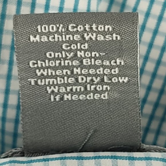 Ann Taylor 100% Cotton Blue White Checkered Short Sleeve Button Down Shirt Sz S - Picture 10 of 10